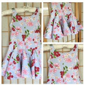 Biscotti Floral Activewear Fit & Flare Stretch Dress SZ 4 girls